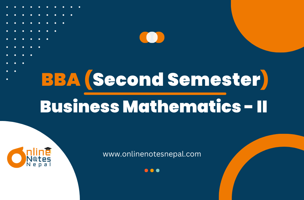 Business Mathematics - II - Second Semester (BBA) Photo
